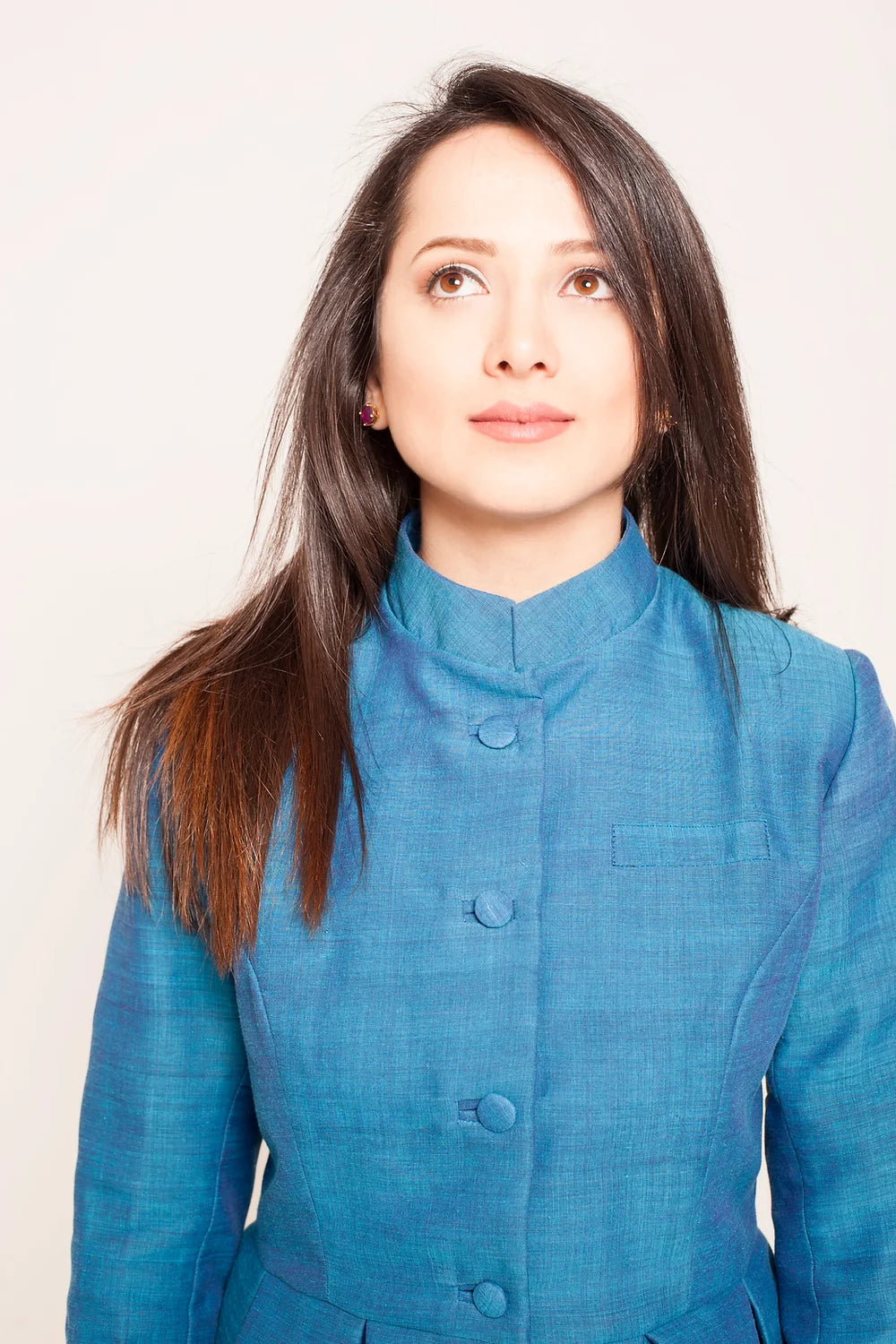 Bondi Blue Peplum Jacket