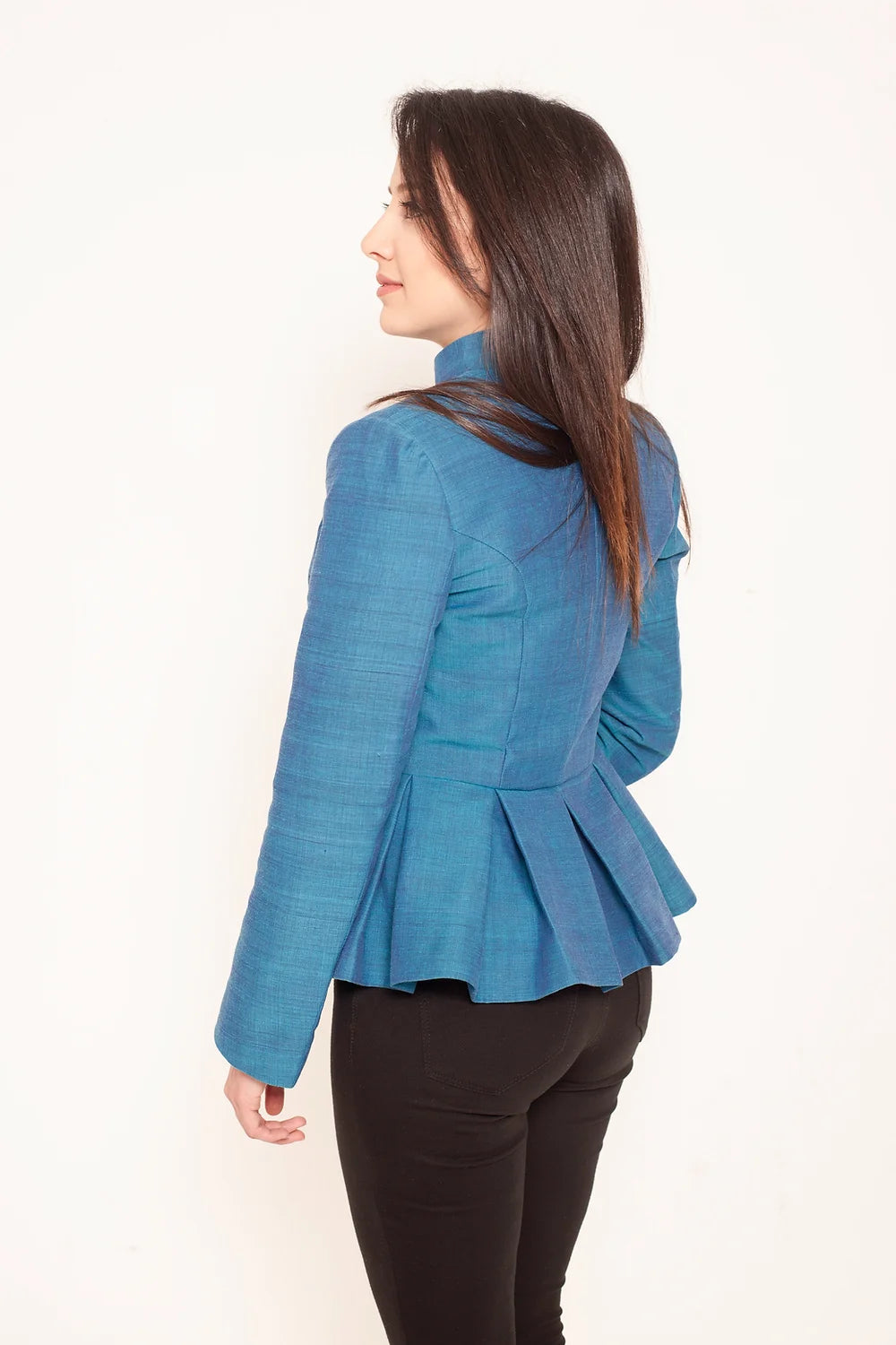 Bondi Blue Peplum Jacket