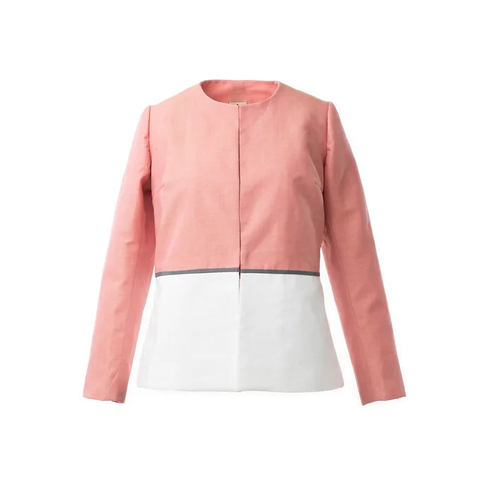 Carmine Pink Jacket with yoke