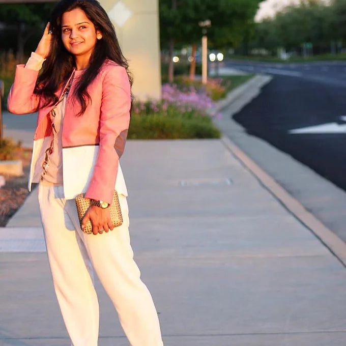 Carmine Pink Jacket with yoke