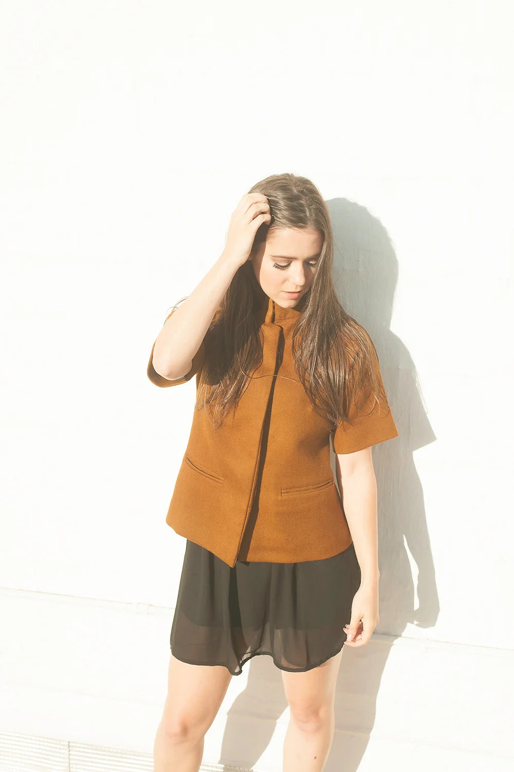 Mud Brown Raglan Wool Jacket