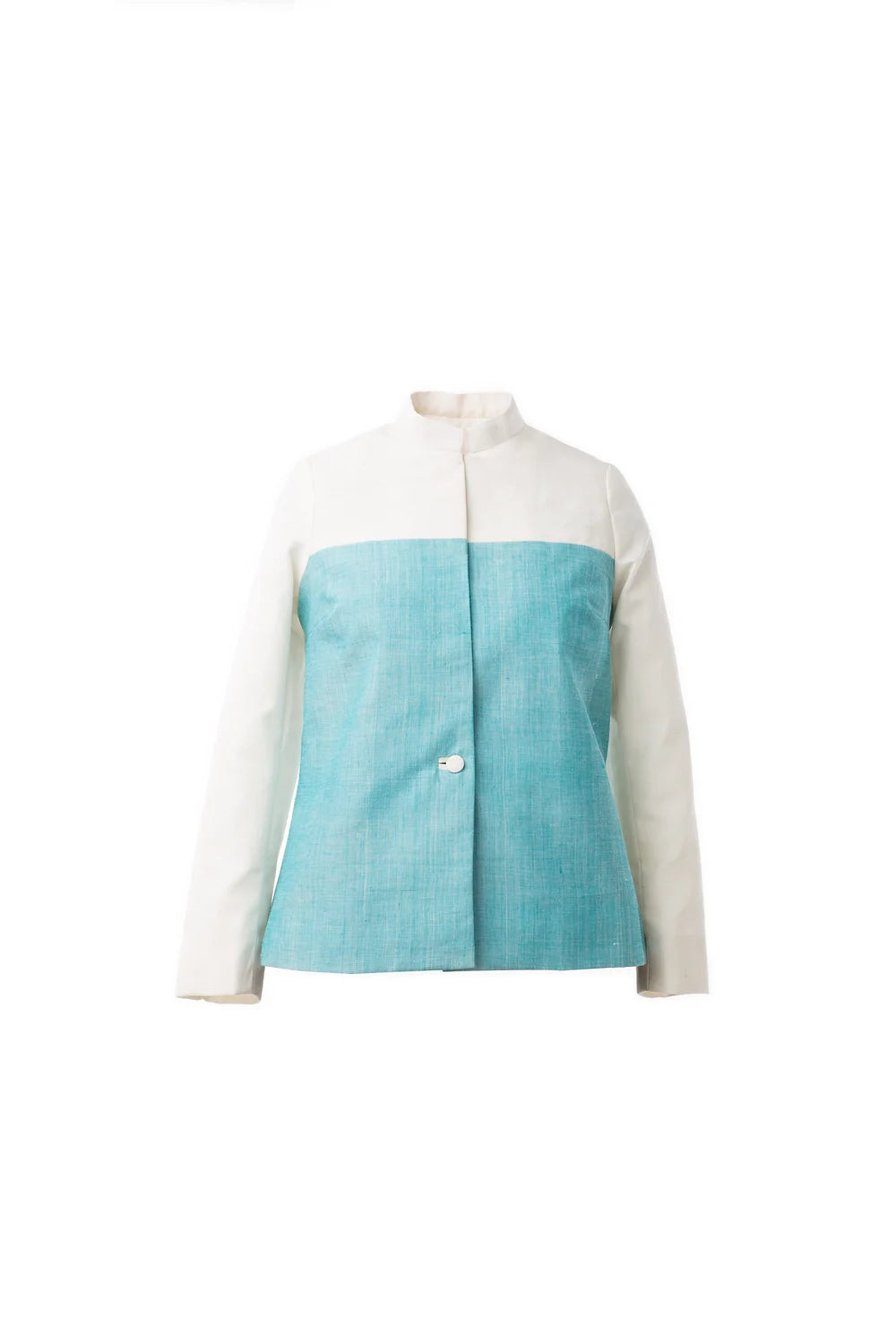 Pearl Aqua with Off-White Yoke
