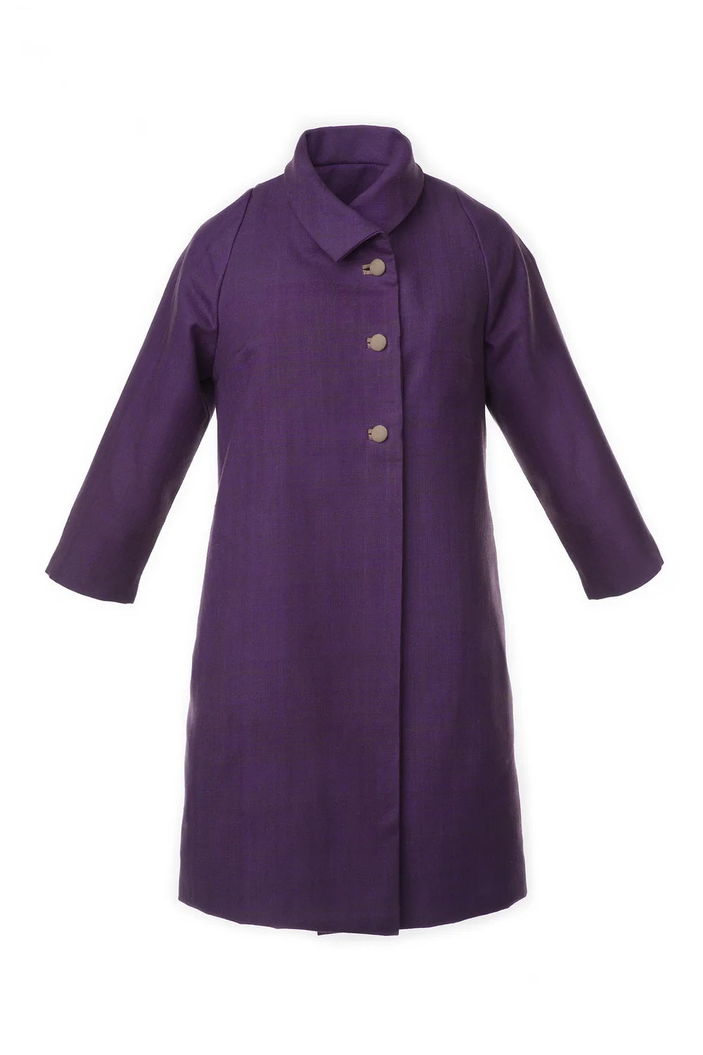 Violet wool blend coat