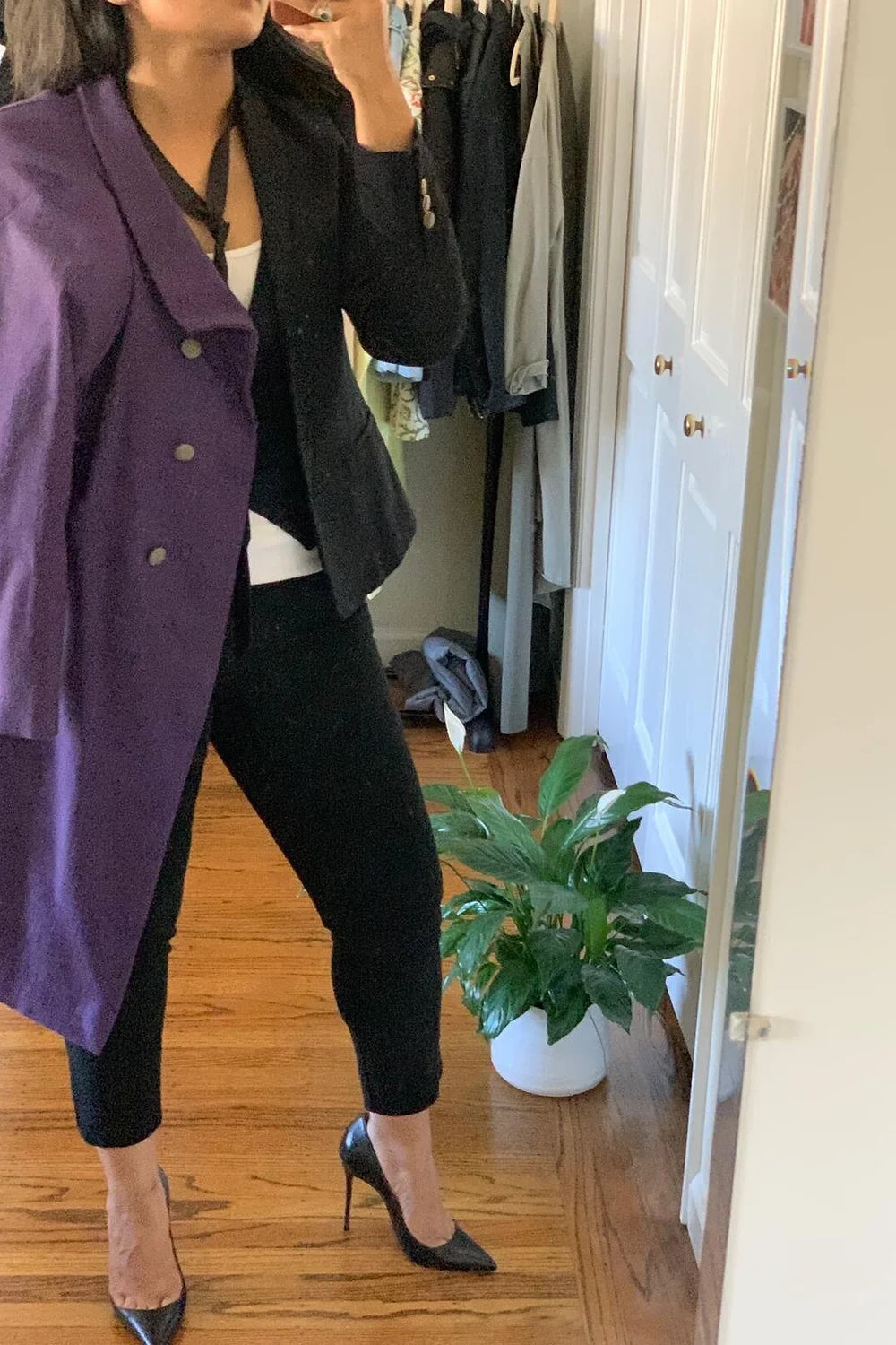 Violet wool blend coat