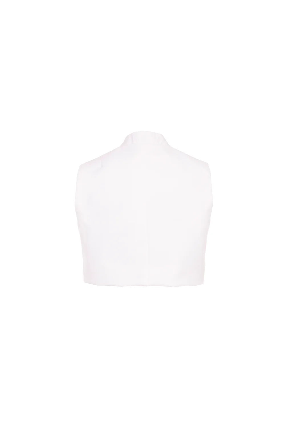 White cropped vest