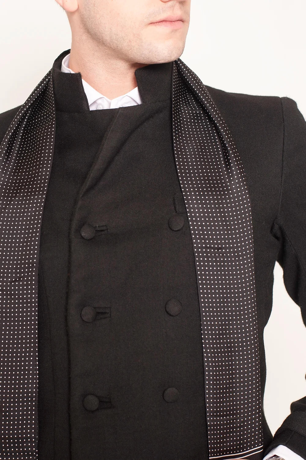 Black wool waist coat 