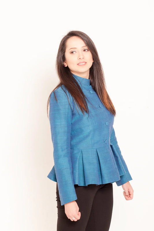 Bondi Blue Peplum Jacket