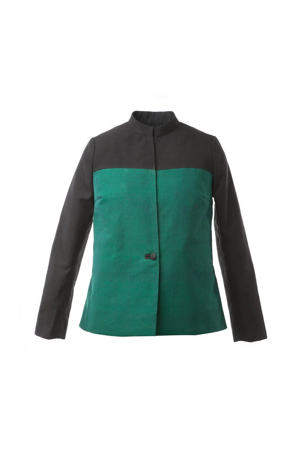 British Racing Green Jacket with Coal Black Yoke and Sleeves