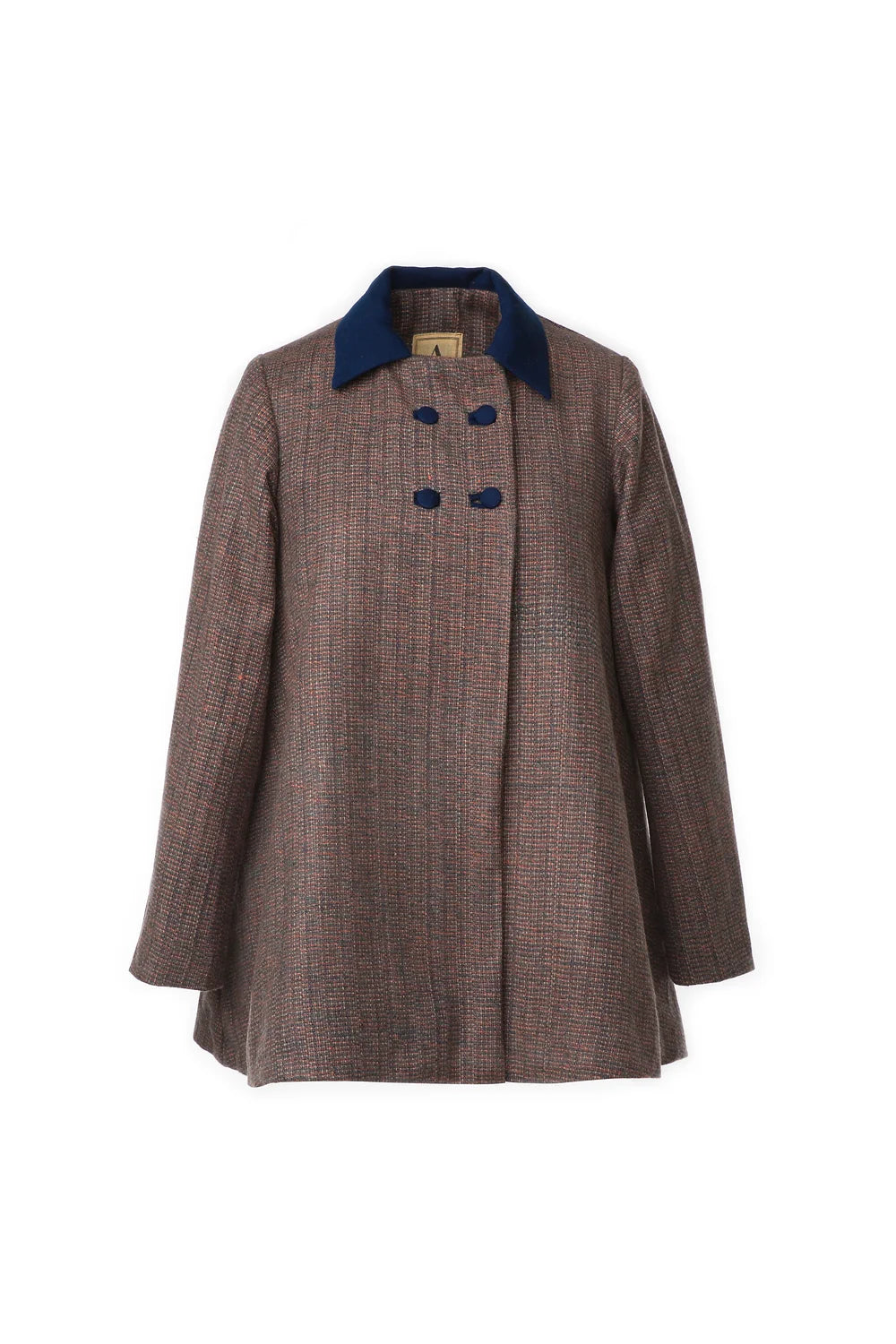 Cadet Gray Tweed Swing Coat