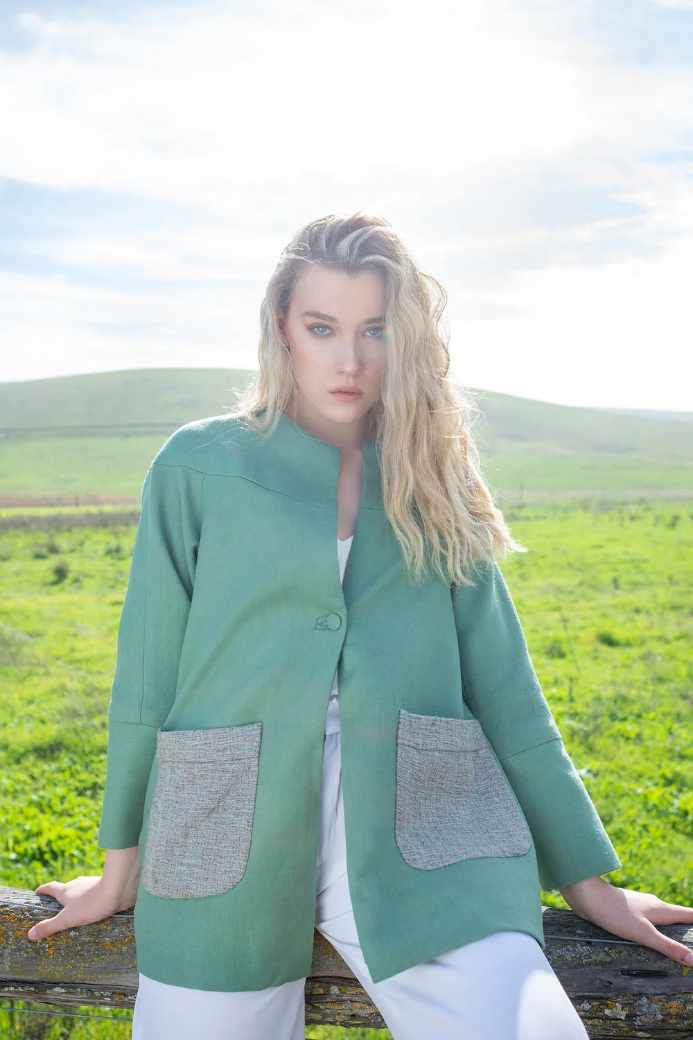 Eco Green Oversized Coat