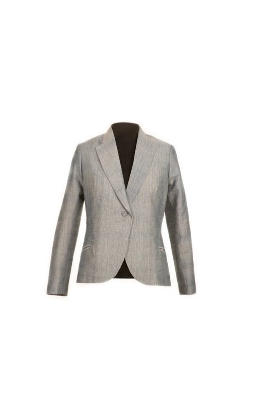 Grey textured blazer