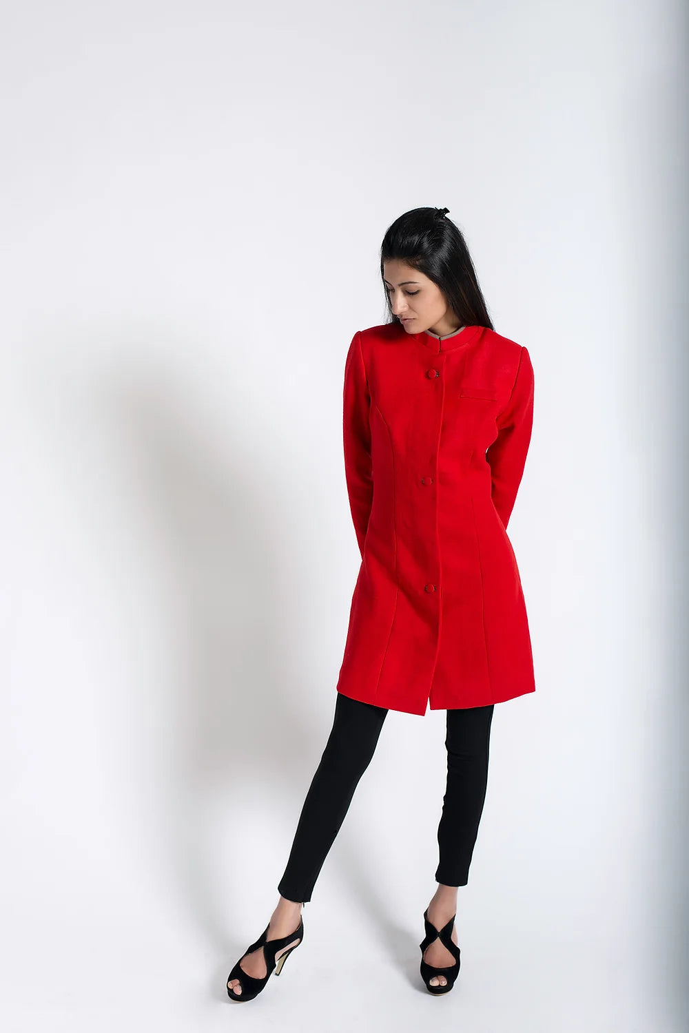 London red wool coat