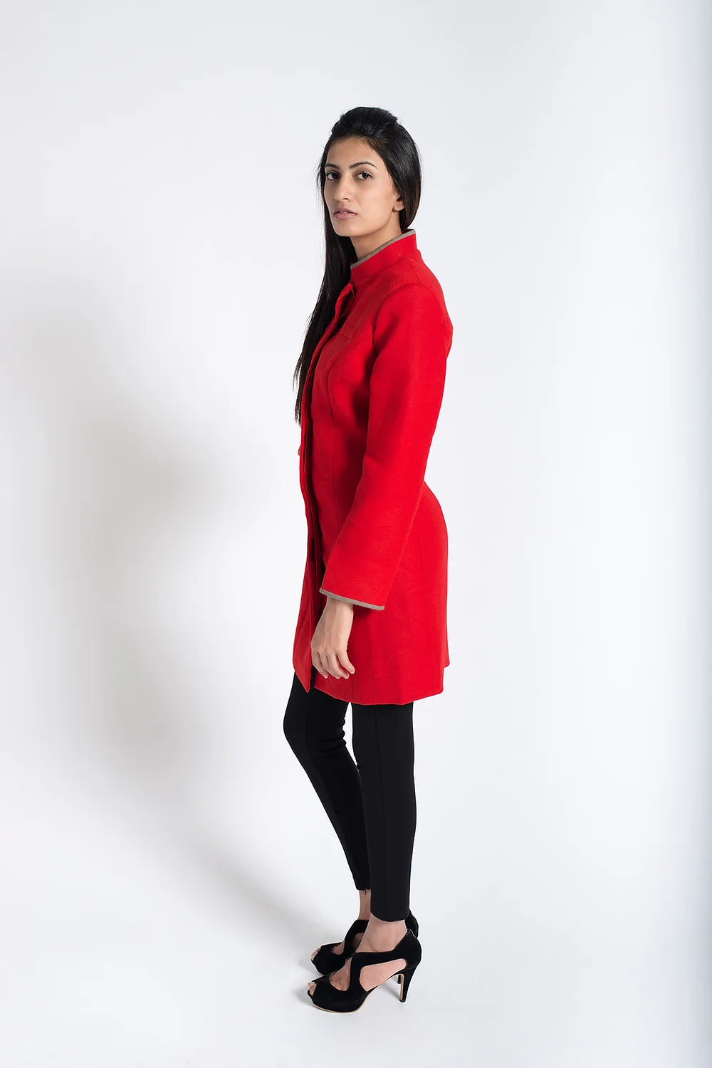 London red wool coat