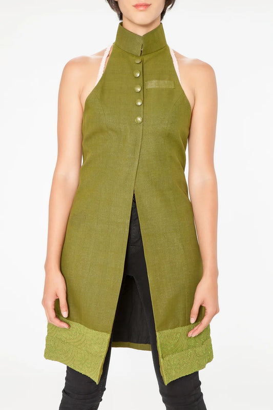 Olive Green Halter Coat