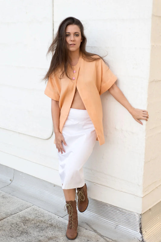 Peach Wool Cover-up