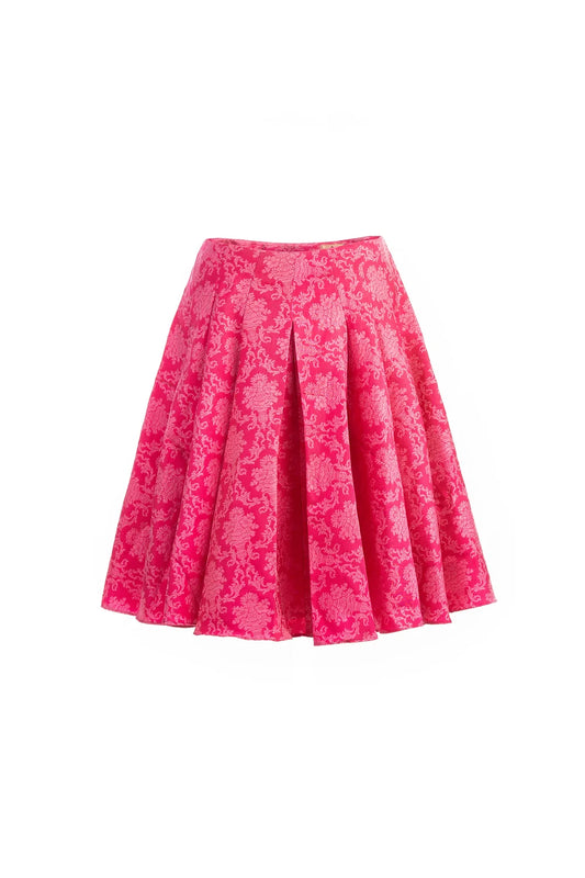 Vintage Pink Jacquard Skirt